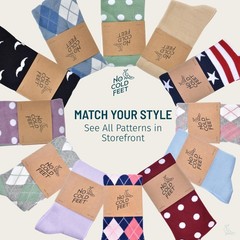 Fun Colorful Socks for Men for Dress Casual Formal Groomsmen Wedding, America…