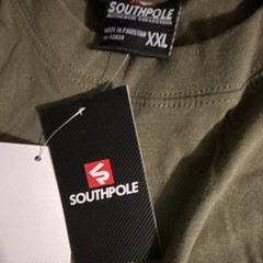 Southpole 16321-1440 Olive XXL Crew Neck Short Sleeve Zipper Accent T-Shirt