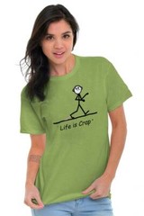 Life is Crap Gum On Shoe Unlucky Clumsy Gift Womens or Mens Crewneck T Shirt Tee