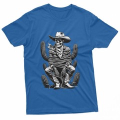 Skeleton Cowboy Cactus Desert Alt Goth Western Gothic Skull T-Shirt