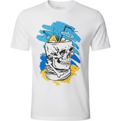 ROBERT GRAHAM Tiki Skull T-Shirt Men M White OF5759-100 Graphic Cotton Tee