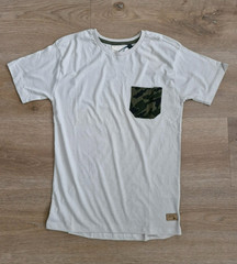 Mens T Shirt Pocket Contrast Camouflage Jungle 100% Cotton Assorted Sizes Colour