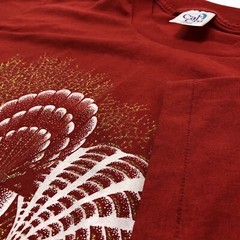 Vintage 80s 90s Myrtle Beach Tourist Tee Seashells size XL Red T Shirt USA Made