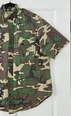 Vtg 60s Hudson Bay Outdoors Camo Shirt USA Made Herters Medium Has Been Altered