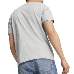 PUMA Squad Graphic Crew Neck Short Sleeve T-Shirt Mens Grey Casual Tops 67601304