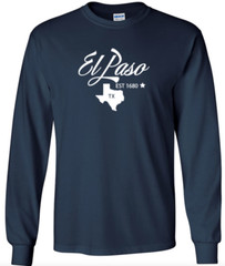 El Paso Texas State T-Shirt Long Sleeve Graphic Tee Unisex apparel Text logo