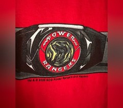 Hasbro Port & Company Cosplay Red Power Ranger Short Sleeve T-Shirt Size XL