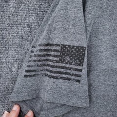 7.62 Design T-Shirt Mens L Large Gray US Army American Flag Graphic Short Sleeve