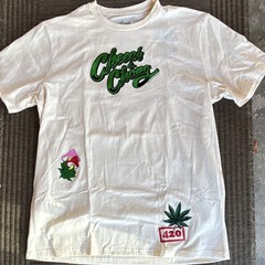 Cheech & Chong Men’s White Graphic Tee XL Crew Neck Short Sleeve Tagless