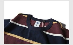 NON STOCK Ivy League Striped Crew Neck T Shirts Preppy Style Men’s Casual Tee