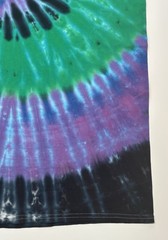 Tie Dye Swirl Adult Unisex T-Shirt Size XL Hand Dyed Multicolor Long Length Tee
