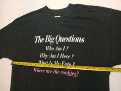 VTG Mens L Single Stitch Black T Shirt Funny Baking Comedy Shirt