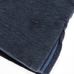 Left Coast Tee NWOT Reversible Long Sleeve Henley T-Shirt Size XL in Blue Cotton