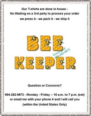 T-shirt – Your Name in — HONEYCOMB bees, sweet – Bee Keeper – up to 6xlarge