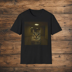 Backrooms Cat T-Shirt, Liminal Space Graphic Tee, Weirdcore Cat Apparel