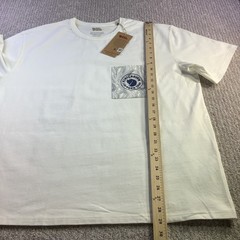 Fjallraven Mens Logo Pocket T-Shirt Eggshell Cream Organic Cotton Size L NWT