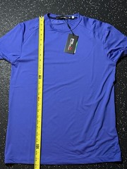 RLX Ralph Lauren Golf Performance T-Shirt Mens SMALL Blue Long Sleeve