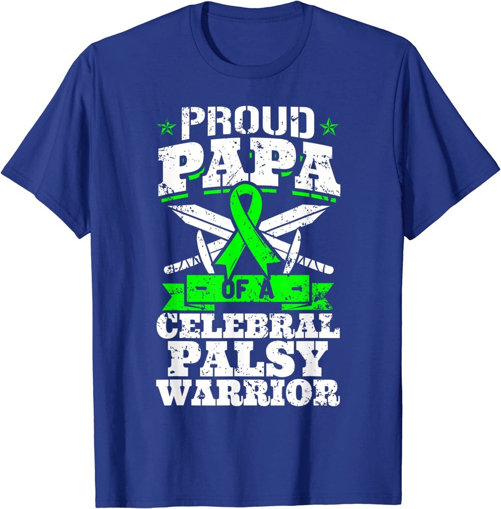 Proud Papa Of A Cerebral Palsy Warrior CP Awareness D Unisex T-Shirt