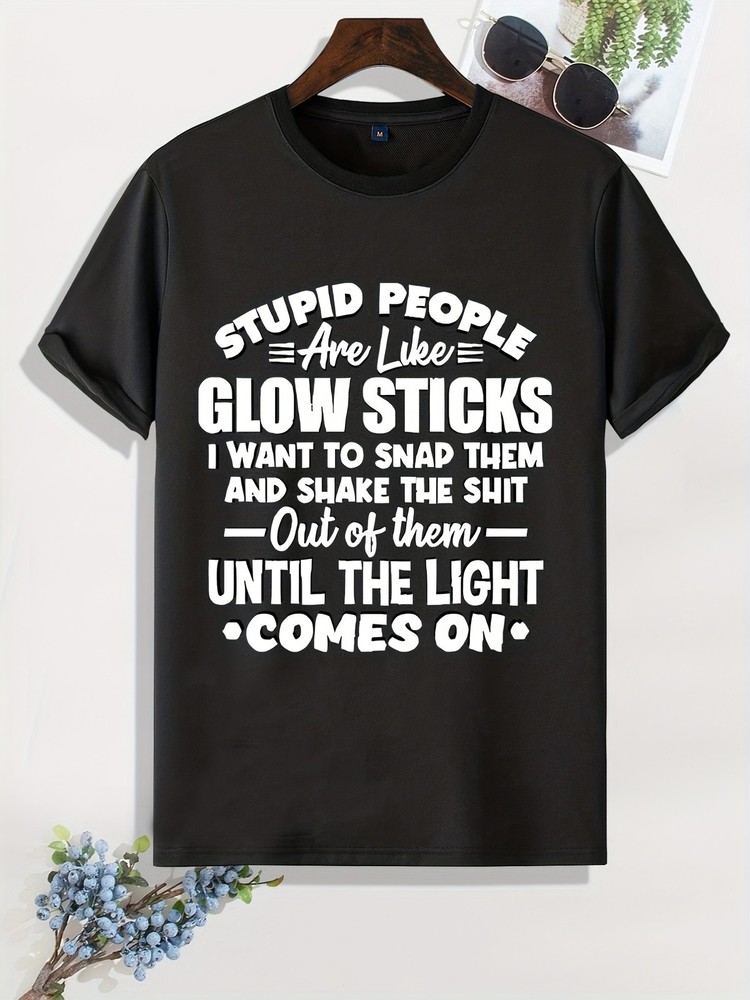 Men’s Casual Sports T-Shirts, Comfortable and Stylish Summer Tees, ‘Stupid Peop