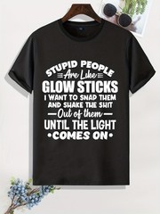 Men’s Casual Sports T-Shirts, Comfortable and Stylish Summer Tees, ‘Stupid Peop