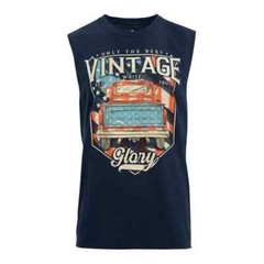 Way to Celebrate 4th of July American Pickup Graphic Muscle Tank (Medium)
