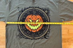 Brisco Brands Halloween T Shirt XL Scary Pumpkin Graphic 2 Sides Erebus Haunted