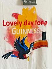 Guinness T-Shirt Shirt Mens Official Mens SMALL Toucan Lovely Day Retro Logo NEW