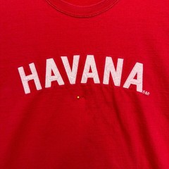 Steve & Barrys Shirt Mens XL Red Havana Cuba Short Sleeve Crewneck FLAW