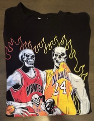 The GOATS Michael Jordan Kobe Bryant Lakers Bulls Mens PRO T Shirt Size 3XL
