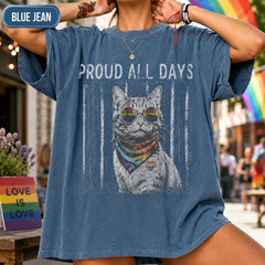 Pride Cats Shirt LGBTQ Rainbow Cat Lover Graphic Tee