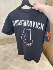 Shostakovich Dmitri Football USSR Vintage Rare T Shirt Mens Size L Black