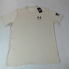 Under Armour Freedom Shirt Mens XL Loose Beige Flag Patriotic USA America T New