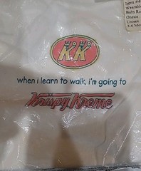 Krispy Kreme “When I Learn To Walk, I’m Going To Krispy Kreme -Baby One Piece