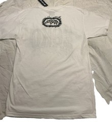 Ecko Unltd. Men’s M White Graphic Logo Crew Neck Short Sleeve Cotton Knit Tee