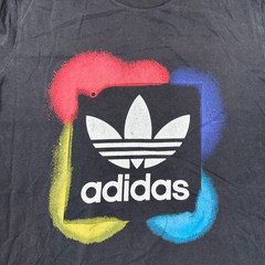 Adidas T-shirt Graphic Print Black Mens XL