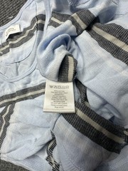Saturdays New York City Tank Top Mens Small Sky Blue Stripe Nick S Lightweight