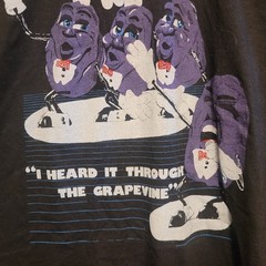 Vintage California Raisins Tshirt Black Large USA Heard It Through The Grapevine