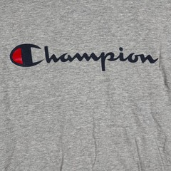 Champion Mens Long Sleeve Script Logo T-Shirt Heather Gray AJ3442 Size L