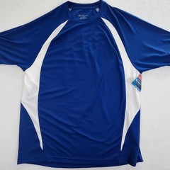 Champion Double Dry Mens Blue White Athletic Shirt NWT Wicking Odor Resist L