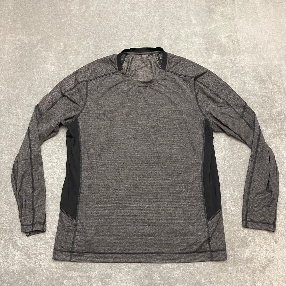 Men’s Lululemon Triple X Long Sleeve Heathered Gray / Black Men’s Size Large