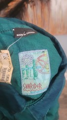 Vintage Sunrider Shades Shirt 3XL Made in Canada Green Button-Up NWT Minor Stain