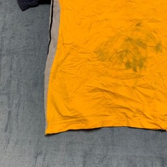 U.S. Polo Assn T-Shirt Mens Medium Yellow Navy Graphic Print Casual Crew Neck