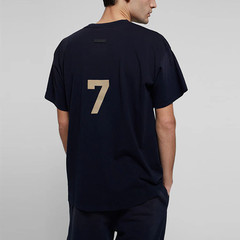 Fear Of God Shirt Mens L Navy Blue 7 Back Graphic Made USA Cotton