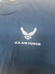 US Air Force Logo Mens No Size See Photos** Short Sleeve T Shirt Navy Blue
