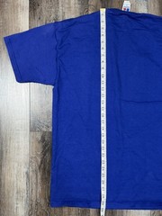 Vintage Russell Athletic T-Shirt Large Royal Blue High Cotton Pocket 90s