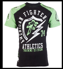 AMERICAN FIGHTER Black Green FLASHPOINT Athletic Graphic T-shirt NWT