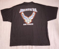 US Air Force Cross Into The Blue Shirt 2XL Black vtg 05 NWT
