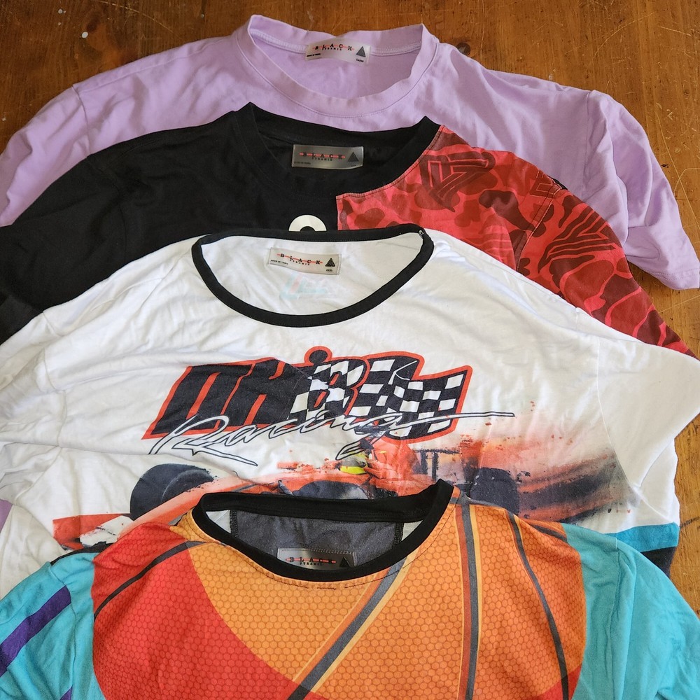 Lot of 4 Men’s BLACK PYRAMID Sz L, XL,XXL, XXXL Short Sleeved T-Shirts