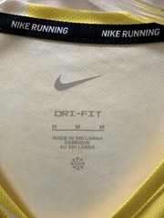 Nike Dri-FIT Miler Dye Running Shirt Sz M Yellow White DX0870 731 Size US M N67