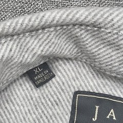 Jachs Mens Shirt X-Large Size Light Gray Button Front Long Sleeves Top